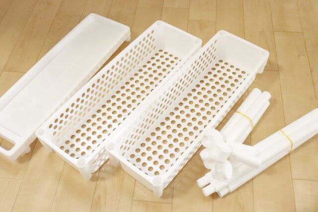 ダイソー 組み立て式ラック（3段、スリムタイプ） セット内容