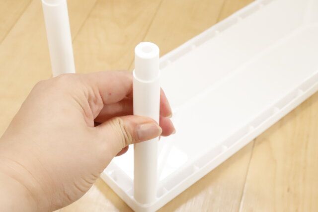 ダイソー 組み立て式ラック（3段、スリムタイプ） 組み立て方