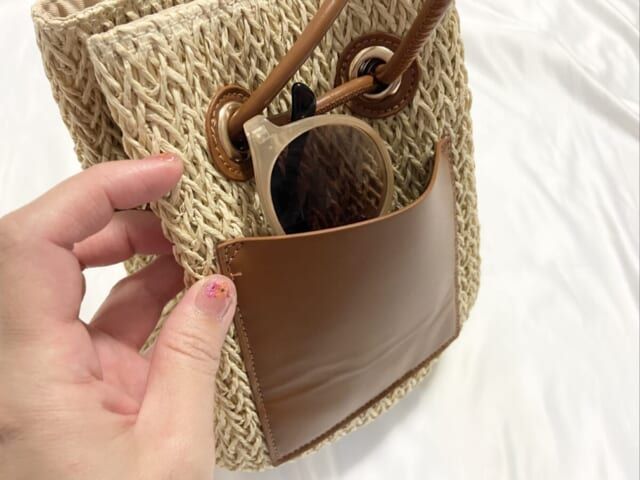 3COINS ペーパーショルダーバッグ 新作 外ポケット 使用感