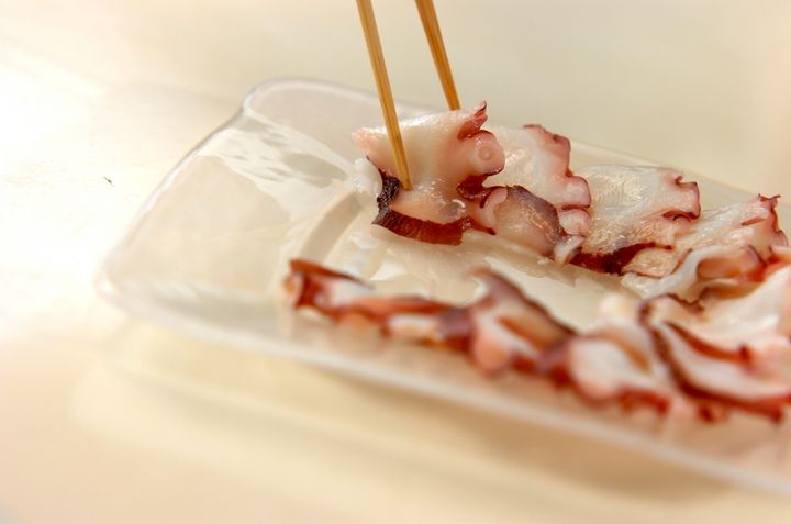 タコとベビーリーフのサラダの作り方1