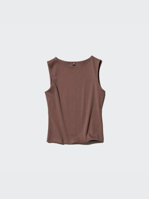 2024夏ユニクロレディースボートネックノースリーブT