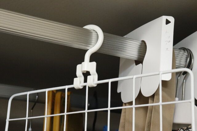 セリア ワイヤーネット用ハンガー 使用例