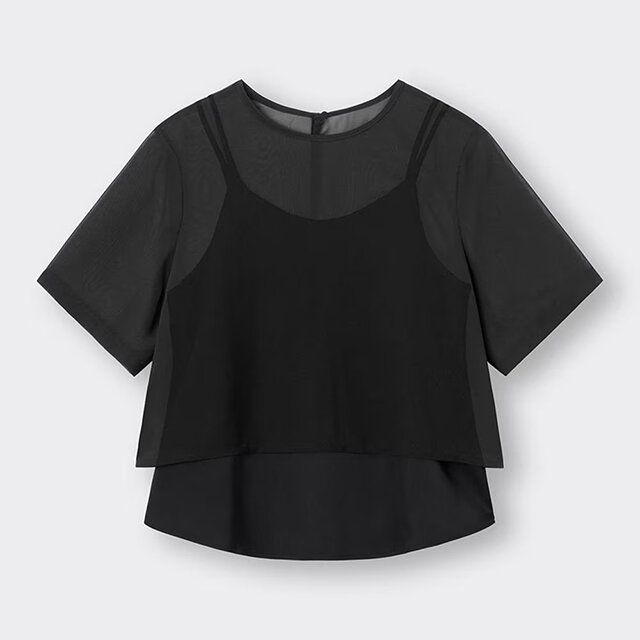 GU2ピースシアーTブラウス