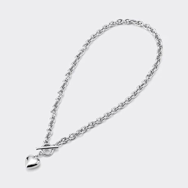 GUハートモチーフボリュームチェーンネックレス