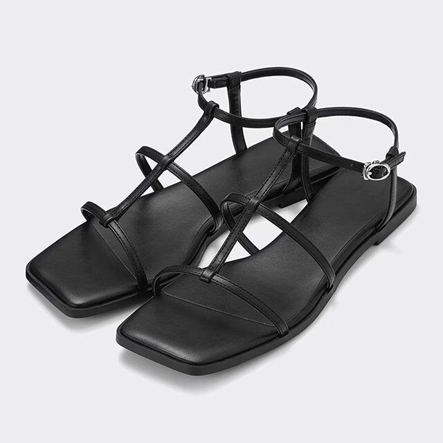 GUナローストラップフラットサンダル