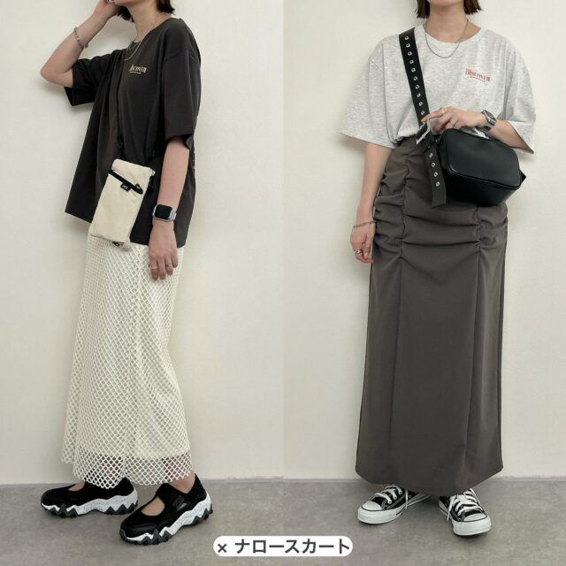 かすれロゴプリントのTシャツ