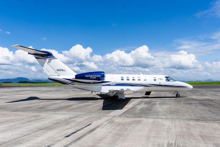 給油なしで日本全国に飛べる新型機「サイテーションCJ4 Gen2」も体験できる。