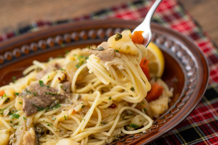 シチリアの肉じゃがパスタ