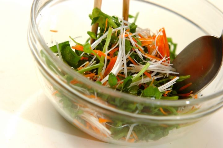 クレソンのサッパリ塩レモンサラダの作り方1