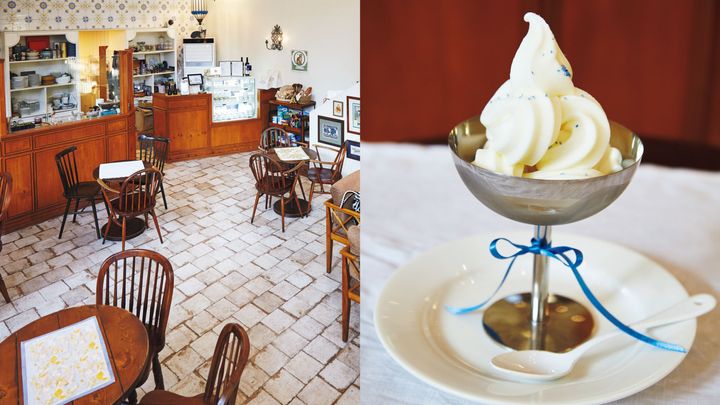 You Need My Yogurtの店内とヨーグルトアイス