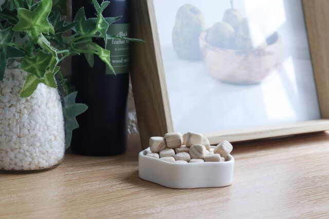 セリア ひのきキューブ香り袋 使用例 盛る 置く