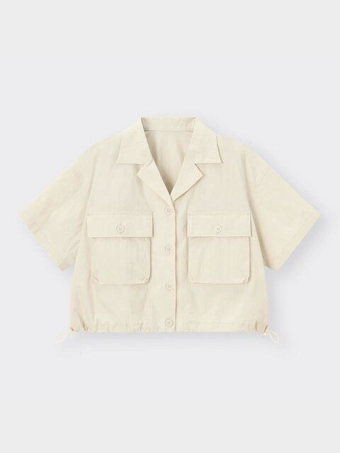 2024夏GUレディース値下げユーティリティショートシャツ