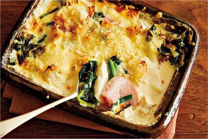 耐熱皿に入れて焼くだけのお手軽レシピ「ほうれん草と豆腐のグラタン」の画像2