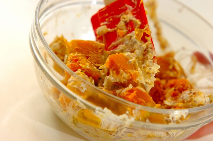 カボチャのマスタードサラダの作り方1