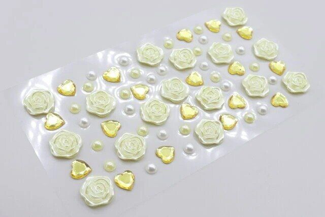 デコレーションシール バラ＆ハート 暖色