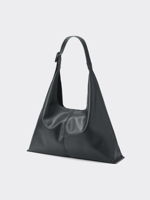 2024夏GUレディース黒ロングベルトトートバッグ