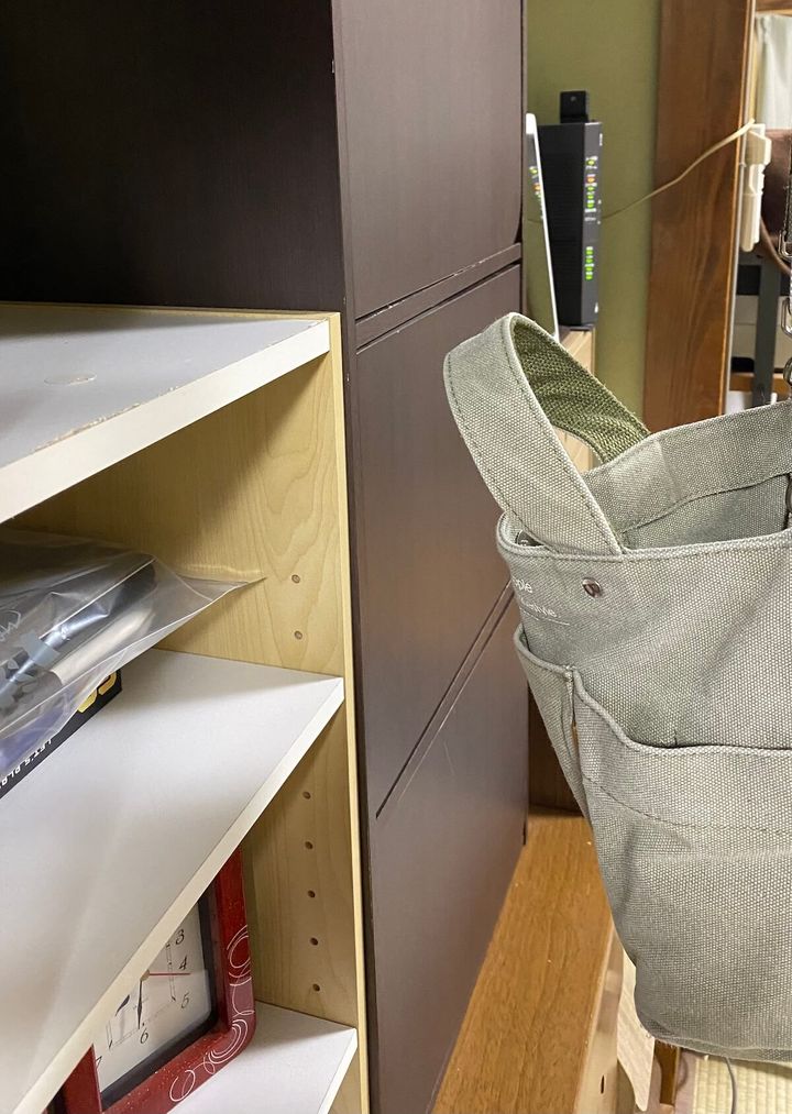 トートバッグに猫が侵入した経路