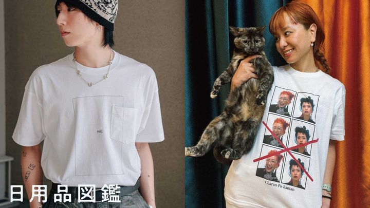 左：〈SUBLATIONS〉のTシャツ 右：チャラン・ポ・ランタン 15周年Tシャツ