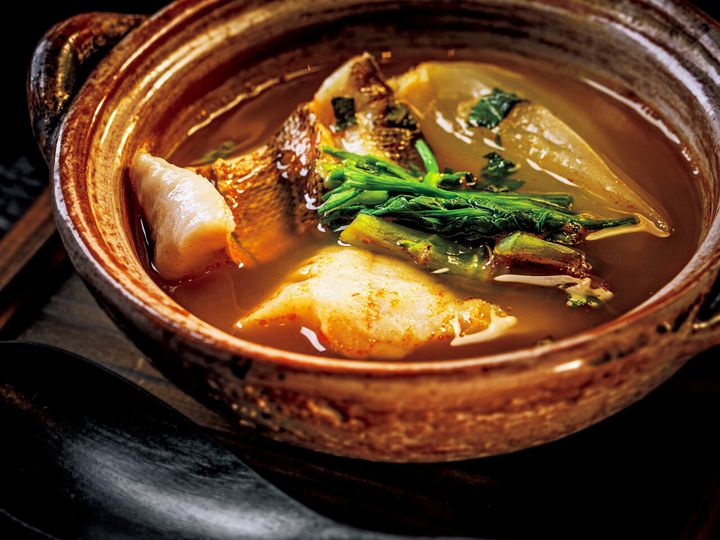 広尾『七ひろ』のメバル 新玉ねぎ