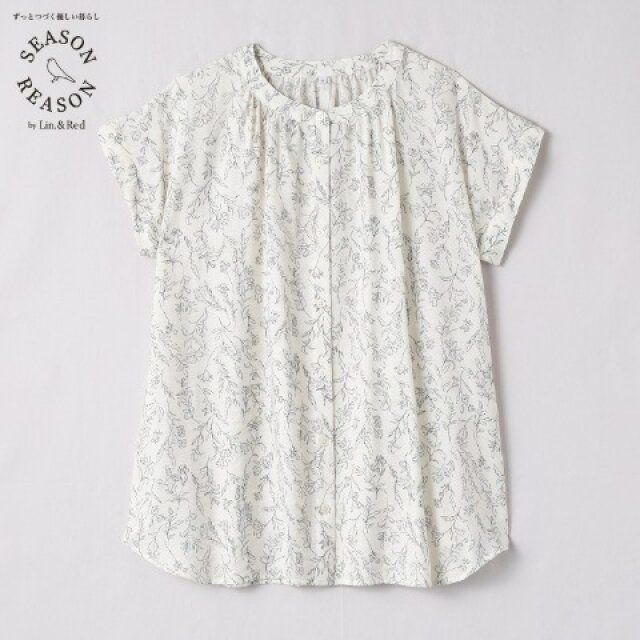 しまむらの花柄ブラウス