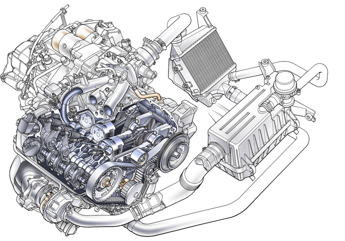ホンダ Zのターボ仕様エンジン