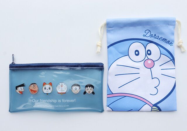 ダイソー ドラえもん フラットポーチ ミニ巾着 