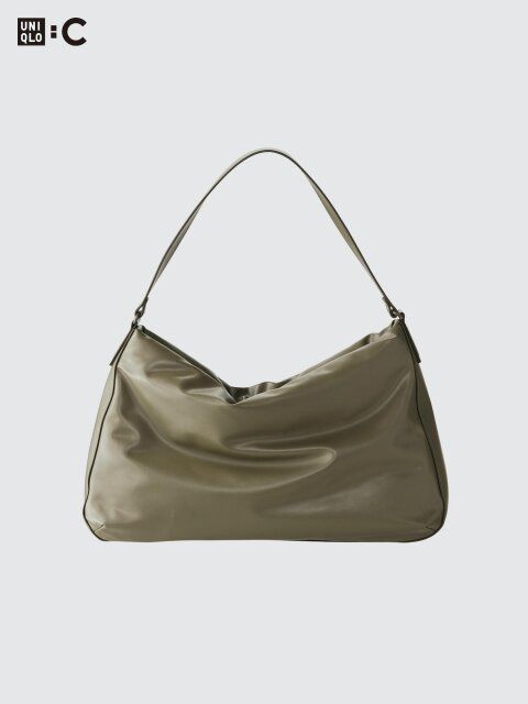 2024ユニクロおすすめレザータッチパフィーバッグ