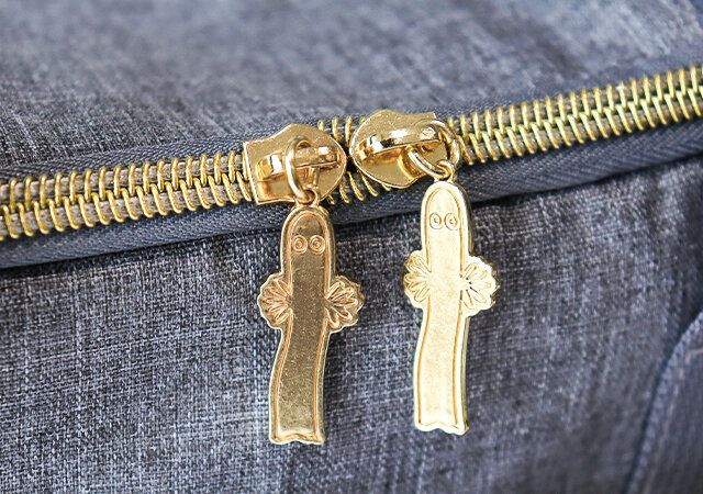 保冷ピクニックバッグ ダブルファスナー 引き手 ニョロニョロ