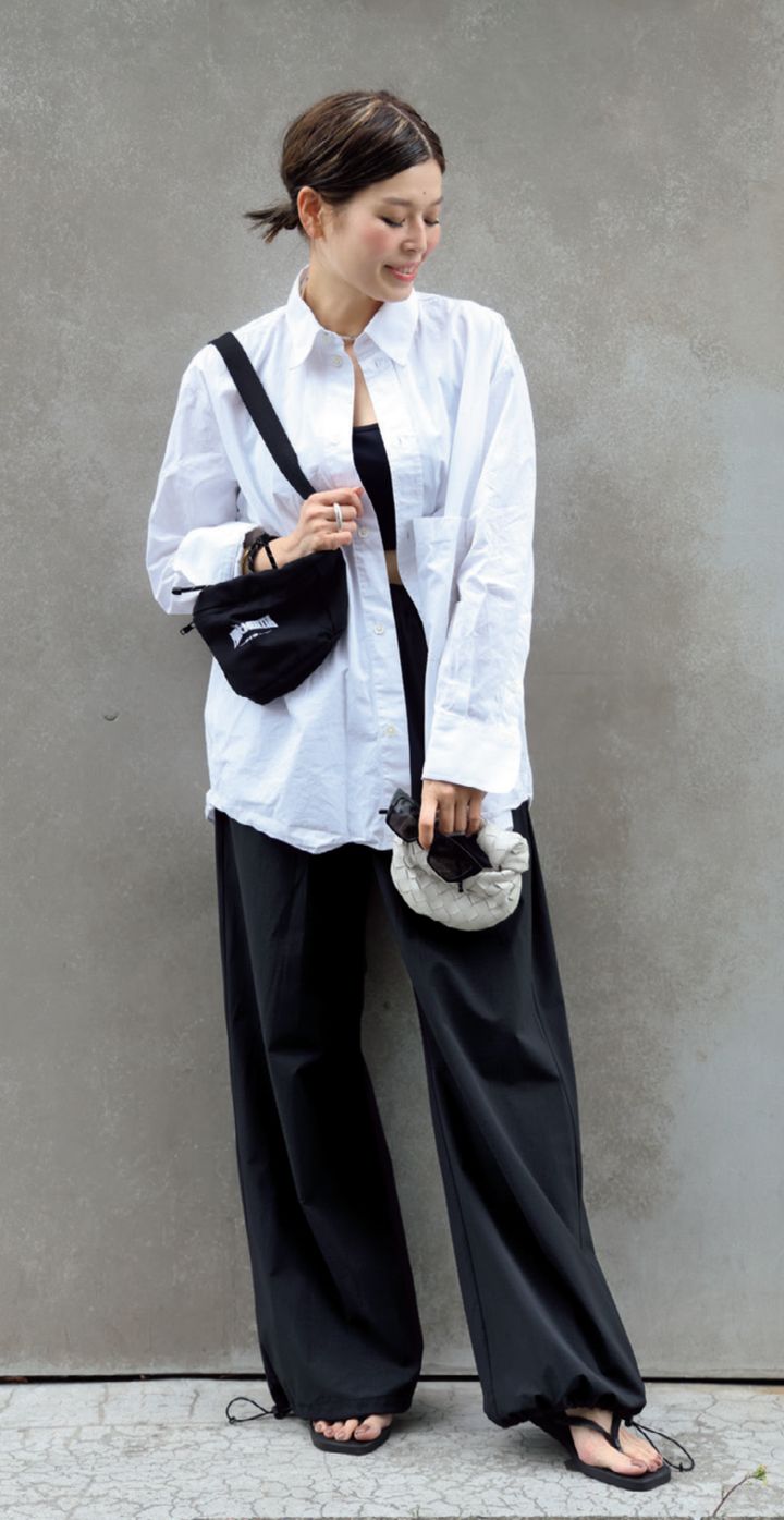 GLOW7月号 パンツ スナップ 梅雨 夏 コーデ 岩渕紘子