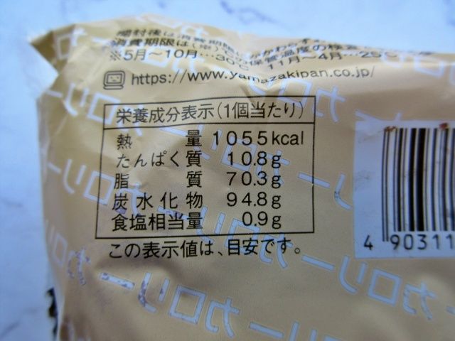 THEカロリー オールドファッションドーナツサンドのカロリー表