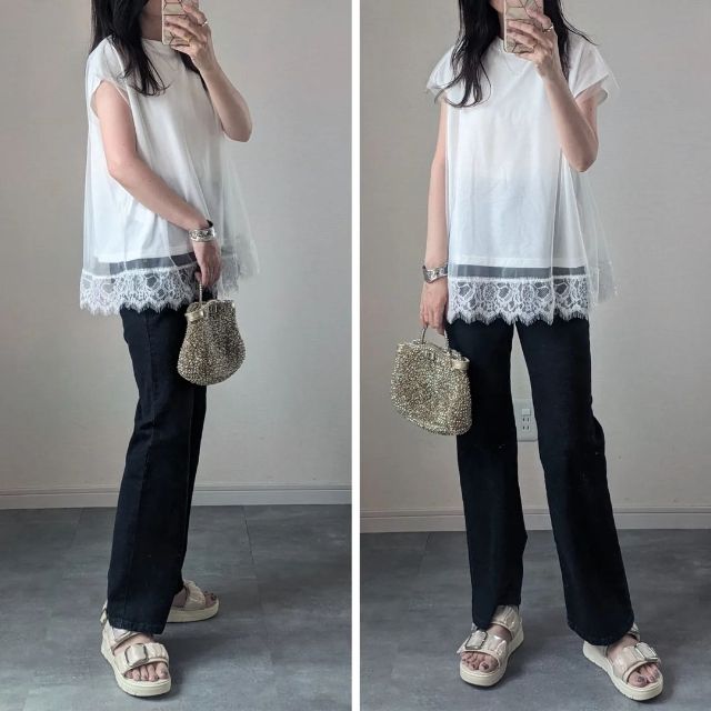 SLチュールカサネFTを着たコーデ