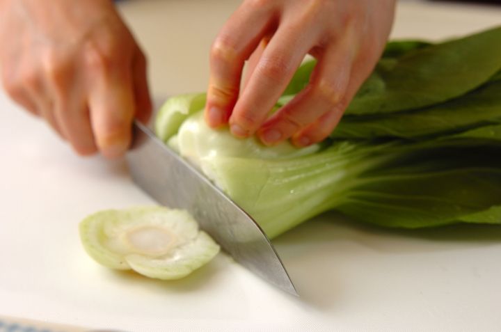 チンゲンサイシューマイの下準備1