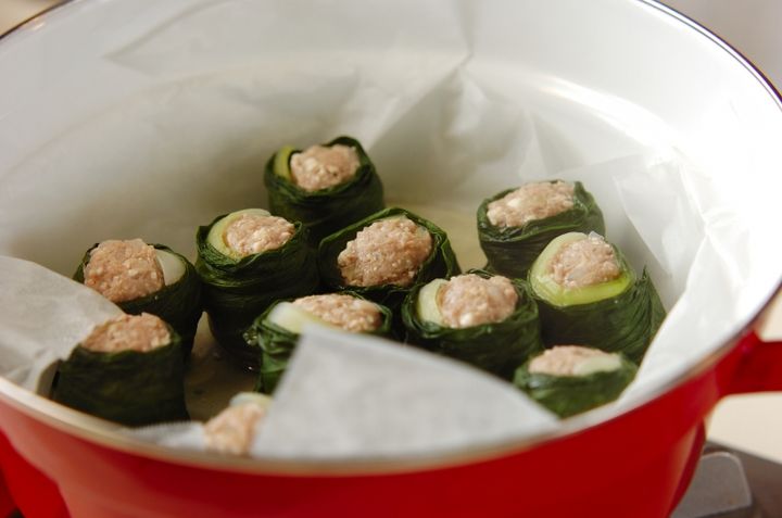 チンゲンサイシューマイの作り方3