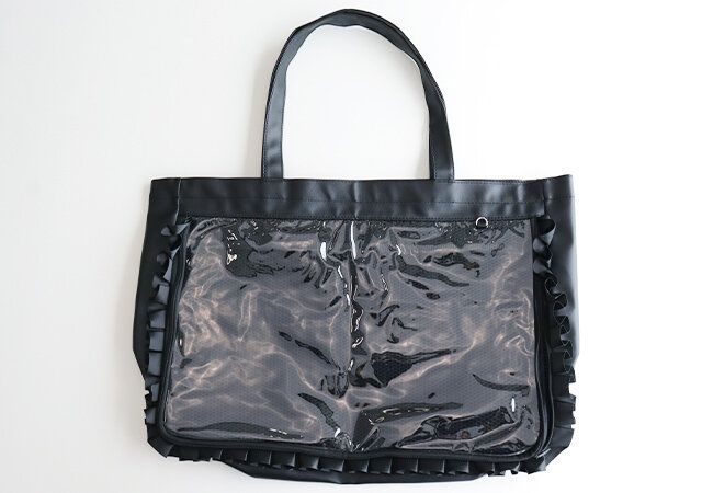 ダイソー 推しバッグ、フリル・マチ付トートバッグ