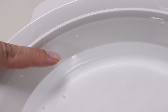 セリアの電子レンジ調理器 ラーメンの計量ライン