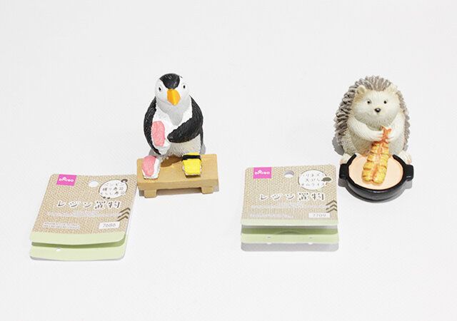 ダイソー レジン置物 ペンギン ハリネズミ