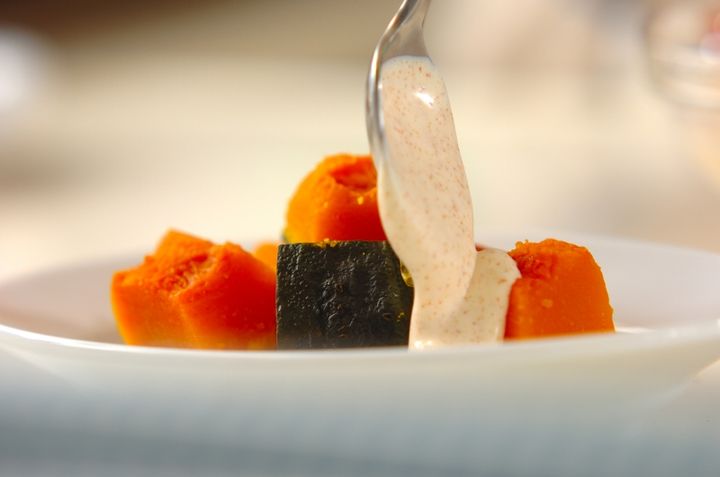 カボチャのクリーム添えの作り方2