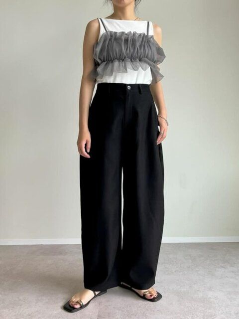 ワイドパンツのコーデ3