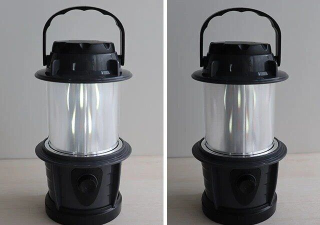 ダイソー 炎・白切替調光ランタン 使用例 白色