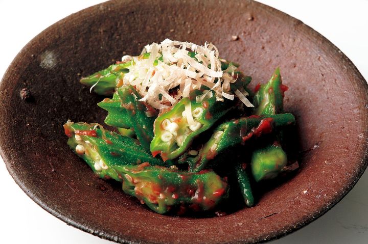 やさしい酸味が美味！“オクラの梅和え”