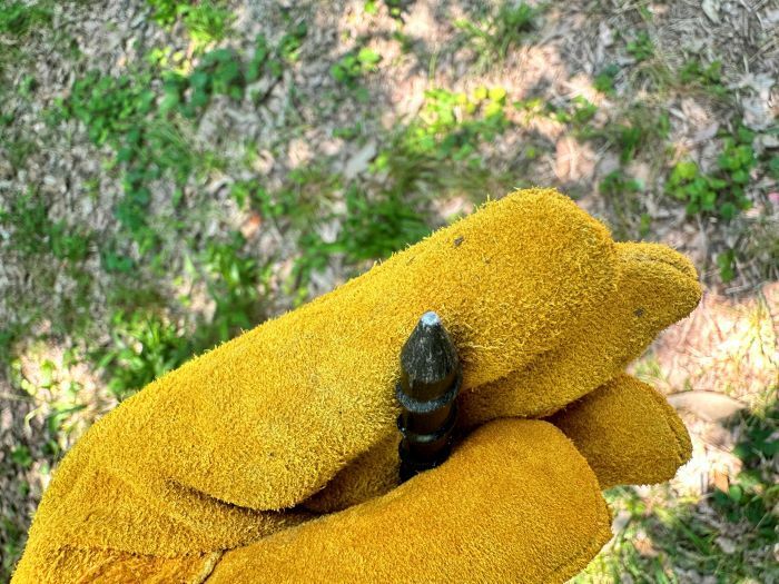 電動ドライバー対応スクリューペグの先端の様子