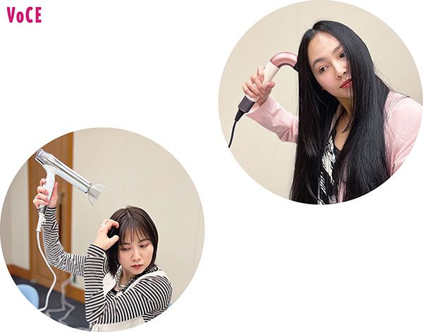 ドライヤーお試しの様子