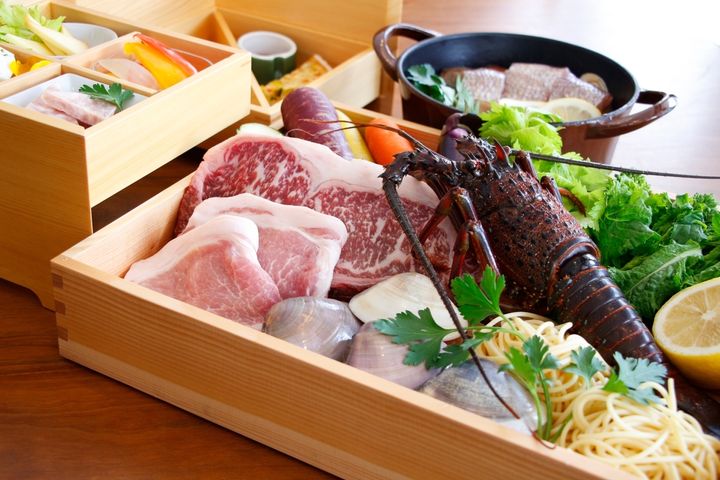 BBQコース※写真はプレミアムタイプの夕食例