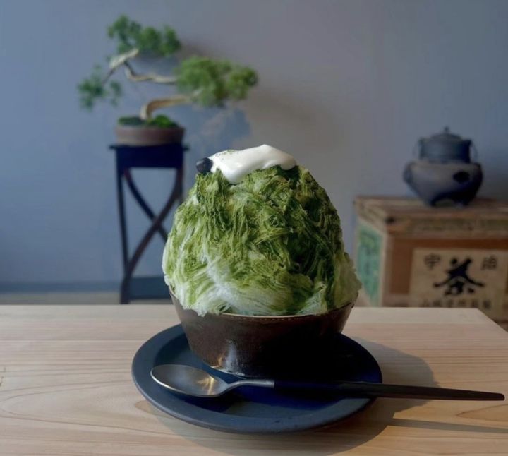 「抹茶とマスカルポーネのかき氷」1200円／©三代目太三郎。京都本店