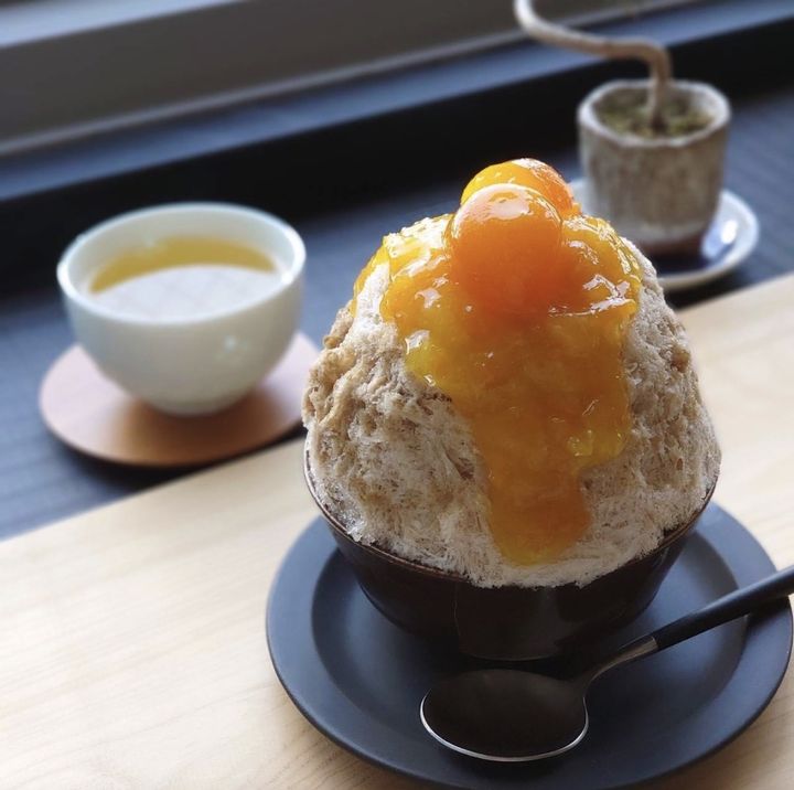 「金柑とロイヤルミルクティーのかき氷」1200円／©三代目太三郎。京都本店