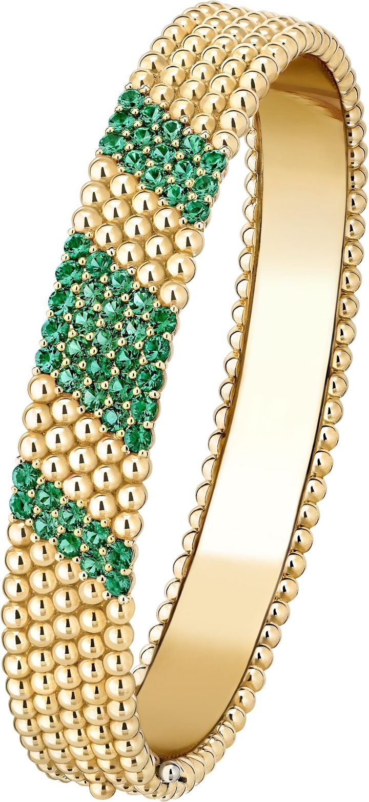 「ペルレ クルール」ブレスレット5連モデル（YG×エメラルド）￥6,864,000