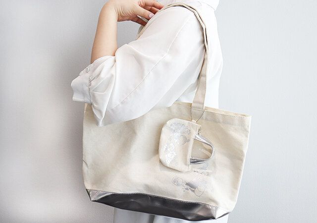 トートバッグ ミニポーチ付き 夏ファッションにぴったり