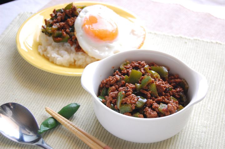 肉みそピーマン