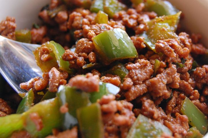 肉みそピーマン