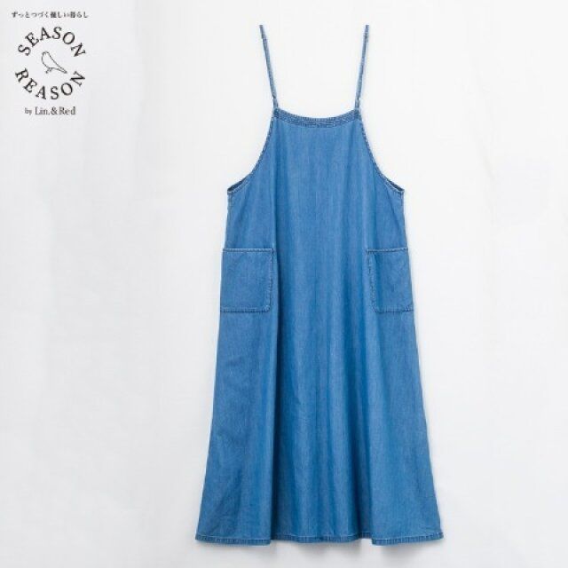 しまむらのデニムキャミワンピース